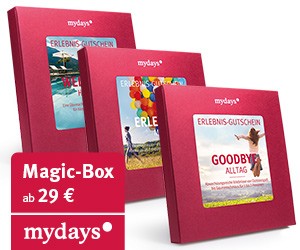 Das Eventportal Mydays bietet eine sehr interessante Auswahl an Erlebnisgutscheinen in Form von Geschenkboxen an. Besonders für Paare bekommt eine Vielzahl an Geschenkideen.